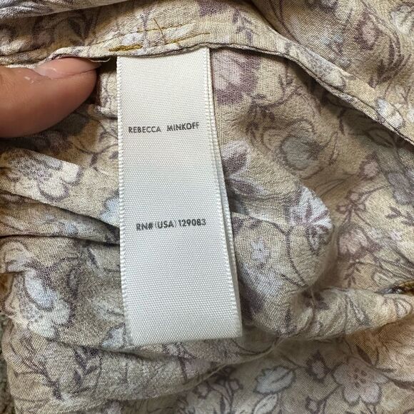 Rebecca Minkoff Helen Floral Dress in Golden Yellow Size Medium NWT - Picture 14 of 16